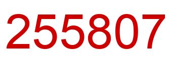 Number 255807 red image