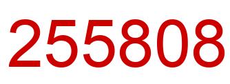 Number 255808 red image