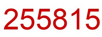 Número 255815 imagen rojo