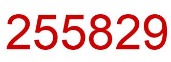 Number 255829 red image