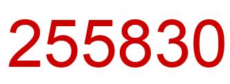 Number 255830 red image