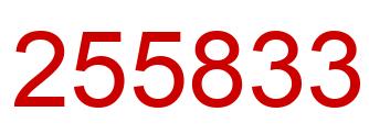Number 255833 red image