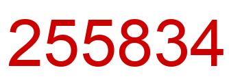 Number 255834 red image