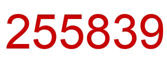 Número 255839 imagen rojo