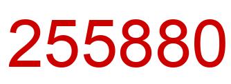Number 255880 red image