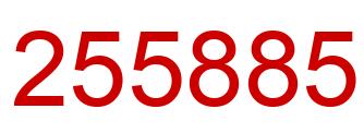 Number 255885 red image