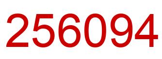 Number 256094 red image
