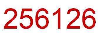 Number 256126 red image