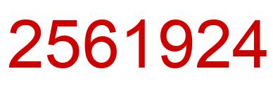 Number 2561924 red image