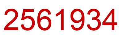 Number 2561934 red image