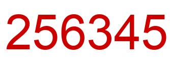 Number 256345 red image