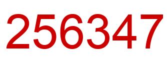 Number 256347 red image