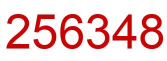 Number 256348 red image