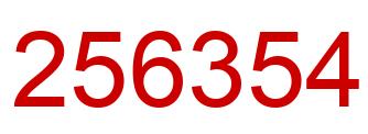 Number 256354 red image