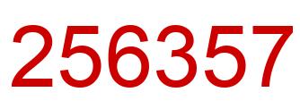 Number 256357 red image