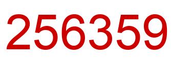 Number 256359 red image