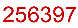 Number 256397 red image