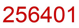 Number 256401 red image