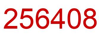 Number 256408 red image