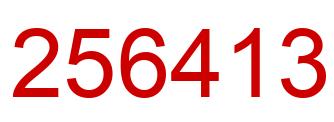 Number 256413 red image