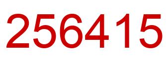 Number 256415 red image