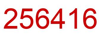 Number 256416 red image