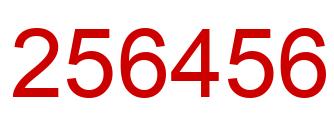 Número 256456 imagen rojo