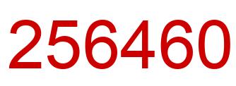 Número 256460 imagen rojo