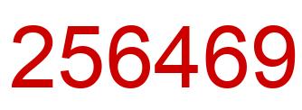Número 256469 imagen rojo