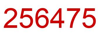 Number 256475 red image