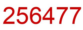 Number 256477 red image