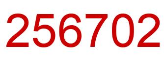 Number 256702 red image