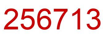 Number 256713 red image