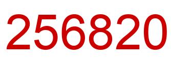 Number 256820 red image
