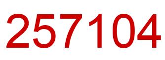 Number 257104 red image