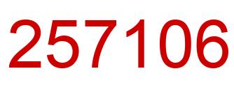 Number 257106 red image