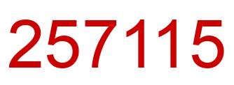 Number 257115 red image