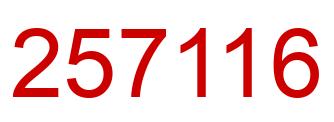 Number 257116 red image