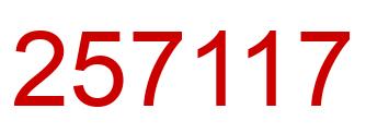 Number 257117 red image