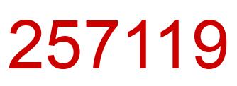 Number 257119 red image