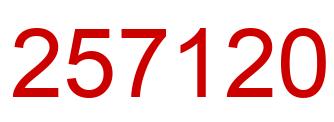 Number 257120 red image