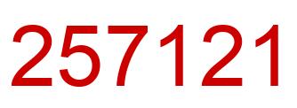 Number 257121 red image