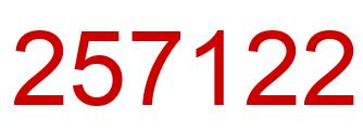 Number 257122 red image