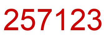 Number 257123 red image