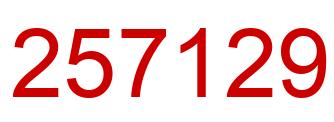 Number 257129 red image