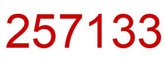 Number 257133 red image