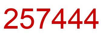 Number 257444 red image