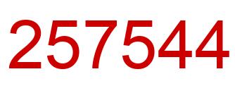 Number 257544 red image