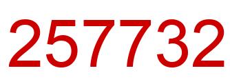 Number 257732 red image