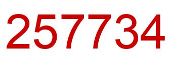 Number 257734 red image